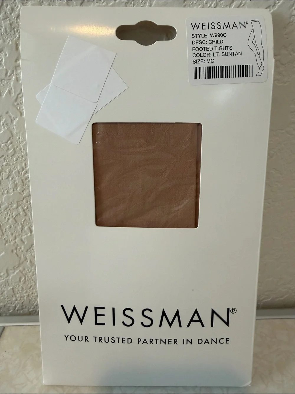 Weissman Footed Tights Size MC LT Suntan